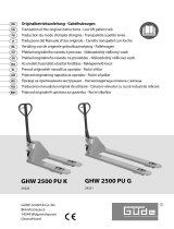 Güde GHW 2500 PU K Low Lift Pallet Truck Používateľská príručka