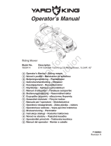 Simplicity MULTI-LANGUAGE OPERATOR'S MANUAL, YARD KING RIDING MOWER 15.5HP 42" Používateľská príručka