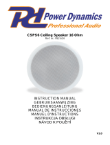 Power Dynamics CSPS6 16 Ohm Ceiling Speaker Používateľská príručka