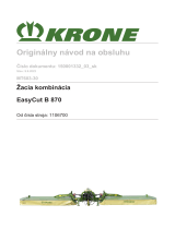 Krone BA EasyCut B 870 (MT603-30) Návod na používanie