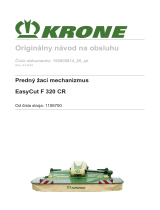 Krone BA EasyCut F 320 CR gez./ges. Návod na používanie