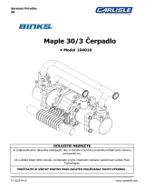 Carlisle BINKS - Maple Pump 30/3 Používateľská príručka