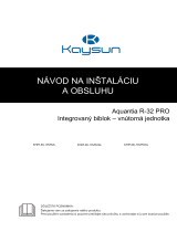 Kaysun Aquantia PRO Bibloc Integrated Používateľská príručka