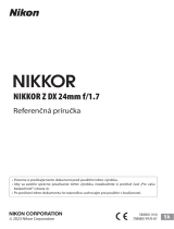 Nikon NIKKOR Z DX 24mm f/1.7 Návod na používanie