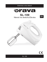 Orava SL-109 Používateľská príručka