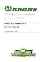 Krone BA EasyCut F 320 CV Návod na používanie