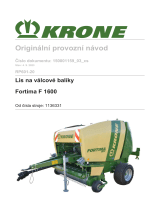 Krone BA Fortima F 1600 (RP601-20) Návod na používanie