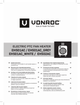 Vonroc EH501AC Electric PTC Fan Heater Používateľská príručka