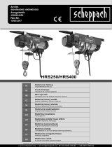 Scheppach HRS 250 Electric Wire Rope Hoist Používateľská príručka