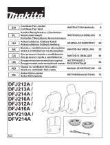 Makita DFJ212A Cordless Fan Jacket Vest Používateľská príručka