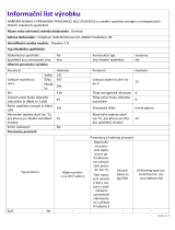 Dometic C18B - Product Information Sheet Informácie o produkte