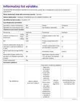 Dometic Drawbar 5B - Product Information Sheet Informácie o produkte
