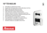 RAVAK 10° Free built-in tap for R-box bath/shower Návod na inštaláciu