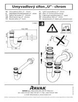 RAVAK Washbasin U-bend pipe waste trap Návod na inštaláciu