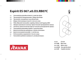 RAVAK Espirit ES 067.00 concealed thermostatic faucet Návod na inštaláciu
