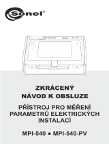 Sonel MPI-540-PV Solar Používateľská príručka