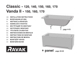 RAVAK 120 classic bathtub Vanda Návod na inštaláciu