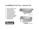 RAVAK 196×139 LoveStory II Bathtub Návod na inštaláciu