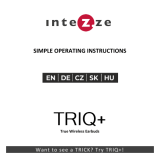 Intezze TRIQ+ True Wireless Earbuds Používateľská príručka