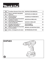 Makita DHP483 Cordless Hammer Driver Drill Používateľská príručka