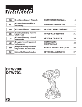 Makita DTW700, DTW701 Cordless Impact Wrench Používateľská príručka
