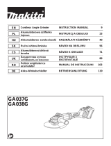 Makita GA037G, GA038G Cordless Angle Grinder Používateľská príručka