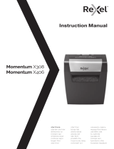 Rexel Momentum X308, X406 Cross Cut Paper Shredder Používateľská príručka