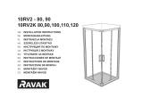 RAVAK 10RV2 – 80 Corner Shower Cabin Používateľská príručka