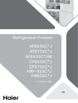 Haier AFE635C*J Refrigerator Freezer Používateľská príručka