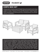 Allibert Corfu Outdoor 4Seater Rattan Sofa Furniture Set Návod na používanie