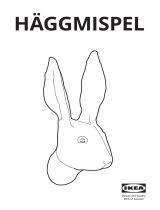 IKEA HÄGGMISPEL Wall Decoration Rabbit Bras Návod na používanie