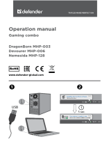 Defender MHP-003, MHP-006, MHP-128 Gaming Combo Používateľská príručka
