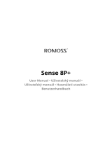 ROMOSS Sense 8P+ 30000mAh Power Bank Používateľská príručka