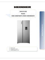 Heinner HSBS-520NFXWDF+ Side by Side Refrigerator Používateľská príručka