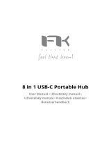 FeeLTEK 8 in 1 USB-C Portable Hub Používateľská príručka