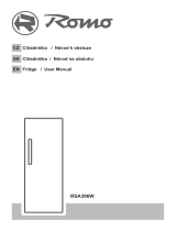 Romo RSA396W Refrigerator Používateľská príručka