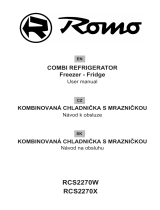 Romo RCS2270W Combi Refrigerator Frezzer and Fridge Používateľská príručka