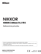 Nikon NIKKOR Z 600mm f/6.3 VR S Návod na používanie