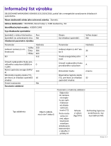 Dometic HiPro Care A30SFS | Product Information Sheet SK Informácie o produkte