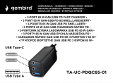 Gembird TA-UC-PDQC65-01-BK Návod na obsluhu